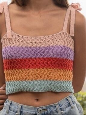 POL Knit Stripe Color Top
